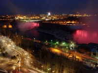 09150CrLeShRe - Pauline's 50th birthday party at Niagara Falls - The Falls from our room.JPG